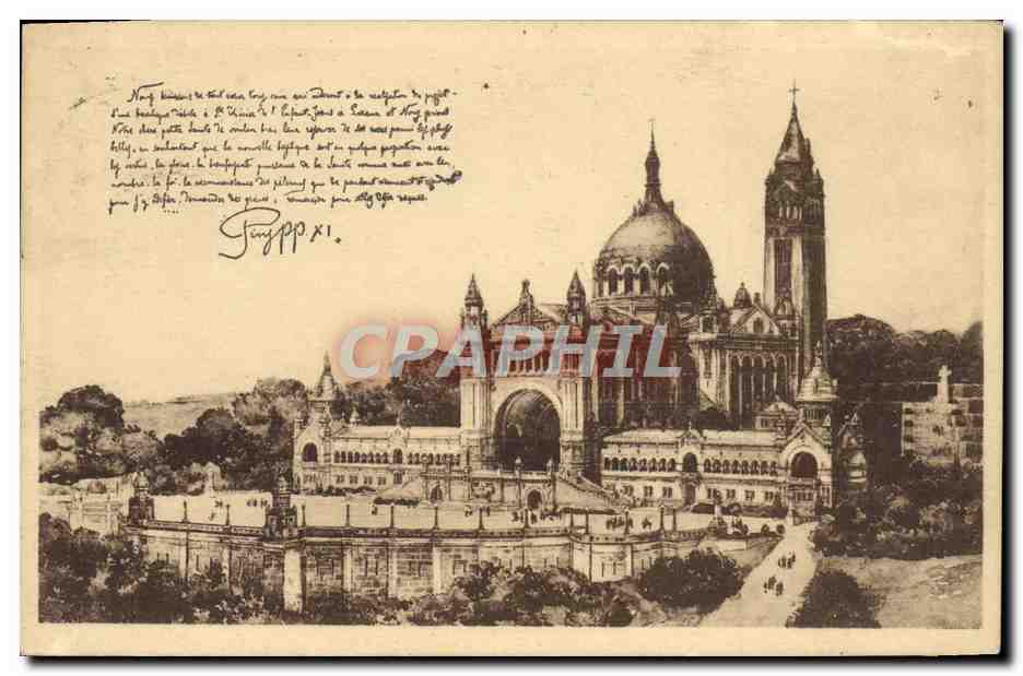 Projet de basilique Notre-Dame de Lourdes — vue architecturale — éditeur non identifié