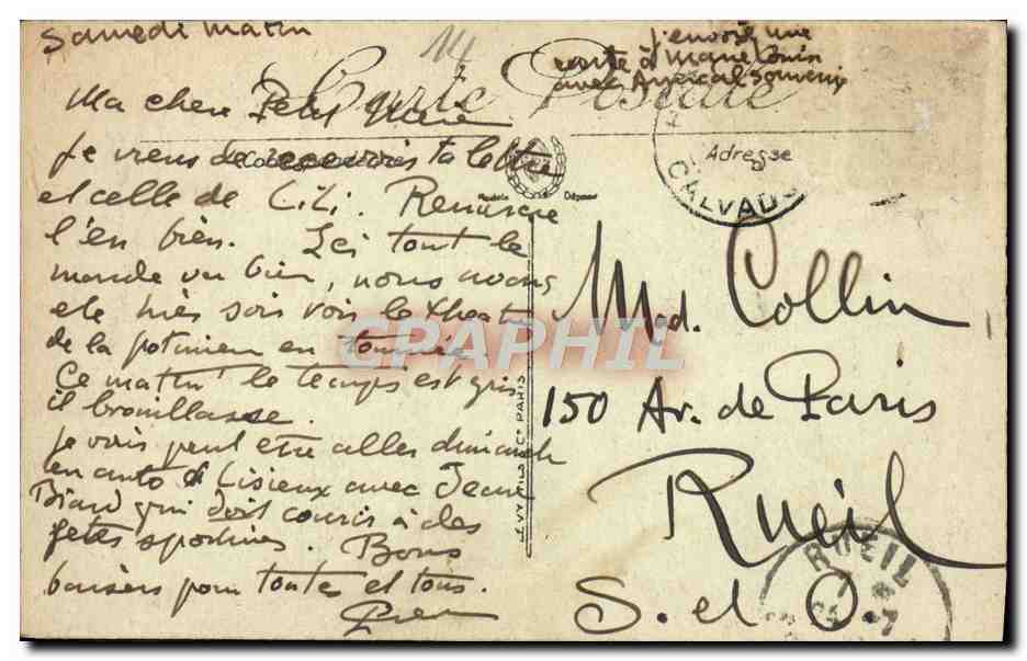 Honfleur — Sortie des Bateaux de Pêche — LL. — N°12 — Reverso