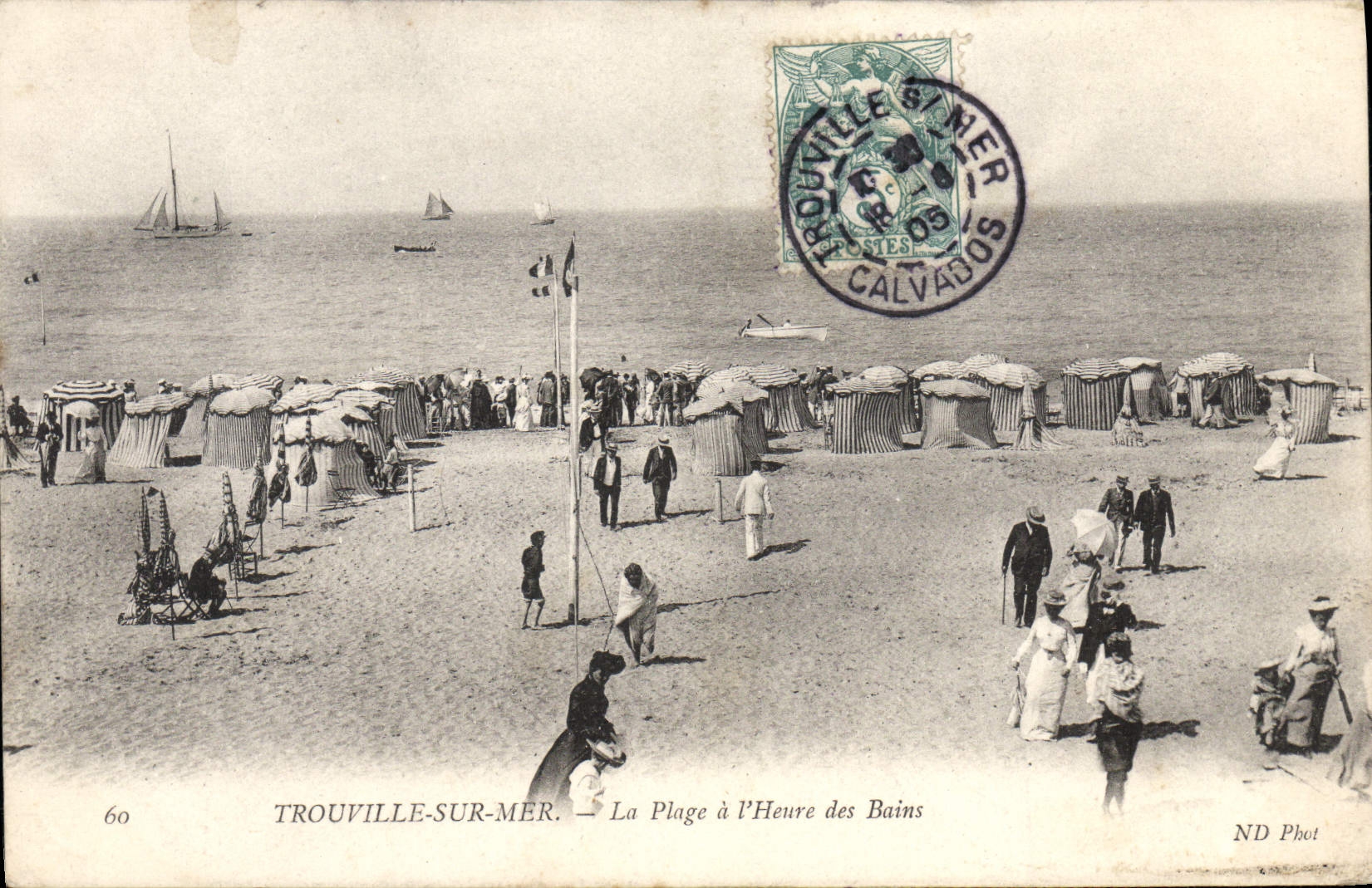 Trouville-sur-Mer — La Plage à l'Heure des Bains — ND Phot