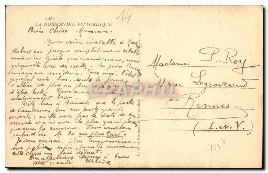 CPA Confesse lie bie Femmes Folklore Normandie  — Verso