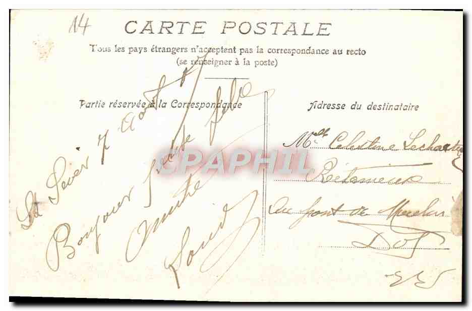CPA Saint Sever Le Pain de Sucre (carte toilee) — Verso