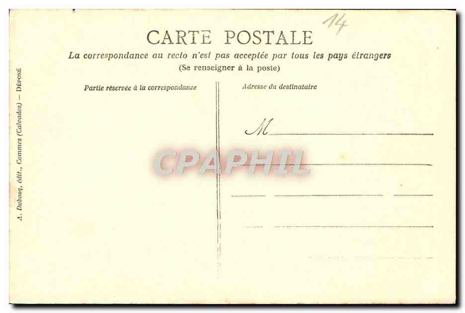 CPA Roux Pont l'Eveque Femme Folklore — Verso