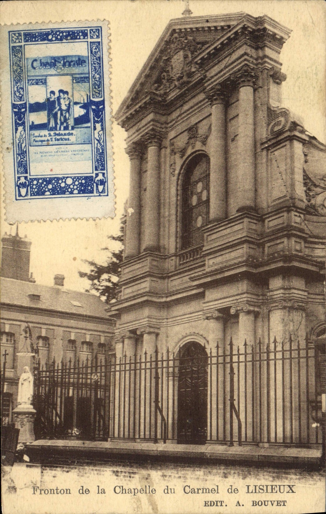Fronton de la Chapelle du Carmel de Lisieux — Édit. A. Bouvet