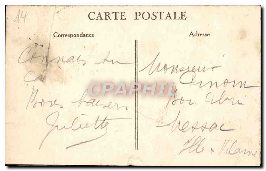 CPA Villerville Vue generale du casino Enfants — Verso