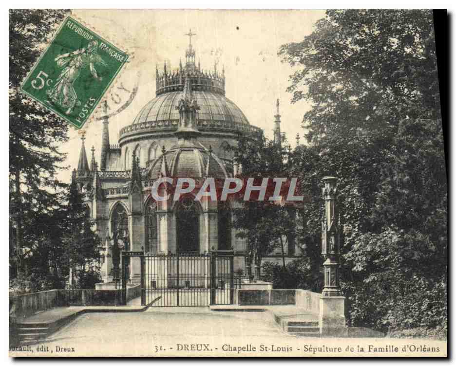 Chapelle Saint-Louis - Sépulture de la Famille d'Orléans — Dreux, édit. Dreux, n°31