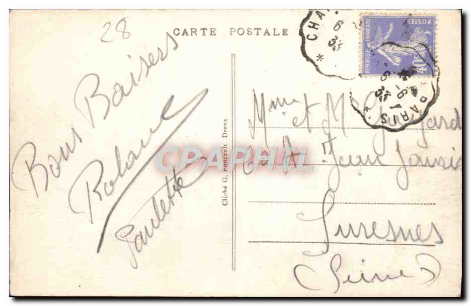 ÉPERNON (E.-et-L.) — Vue générale — Cliché G. Potencit, Drenx, n°228 — Achterkant