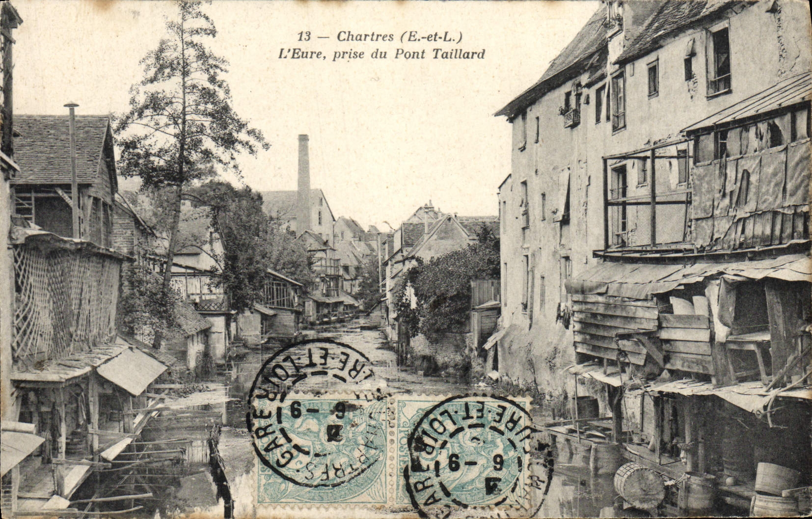 Chartres (E.-et-L.) — L’Eure, prise du Pont Taillard — A. Bourdier, imp.-édit., Versailles