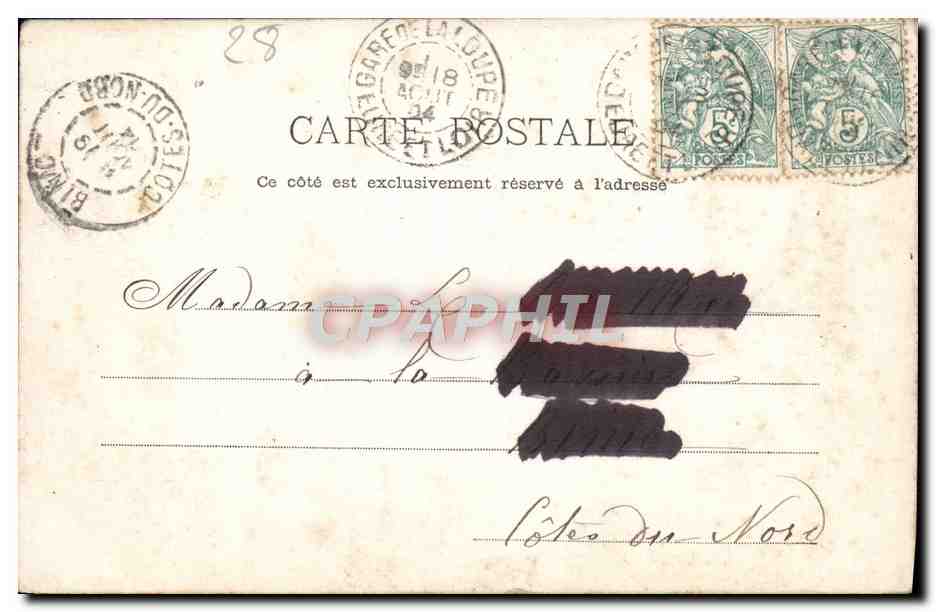 CPA Chartres Vue prise du Clos l'Eveque  — Rückseite
