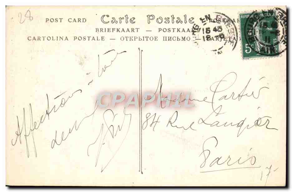 CPA Eglise de Brou — Verso