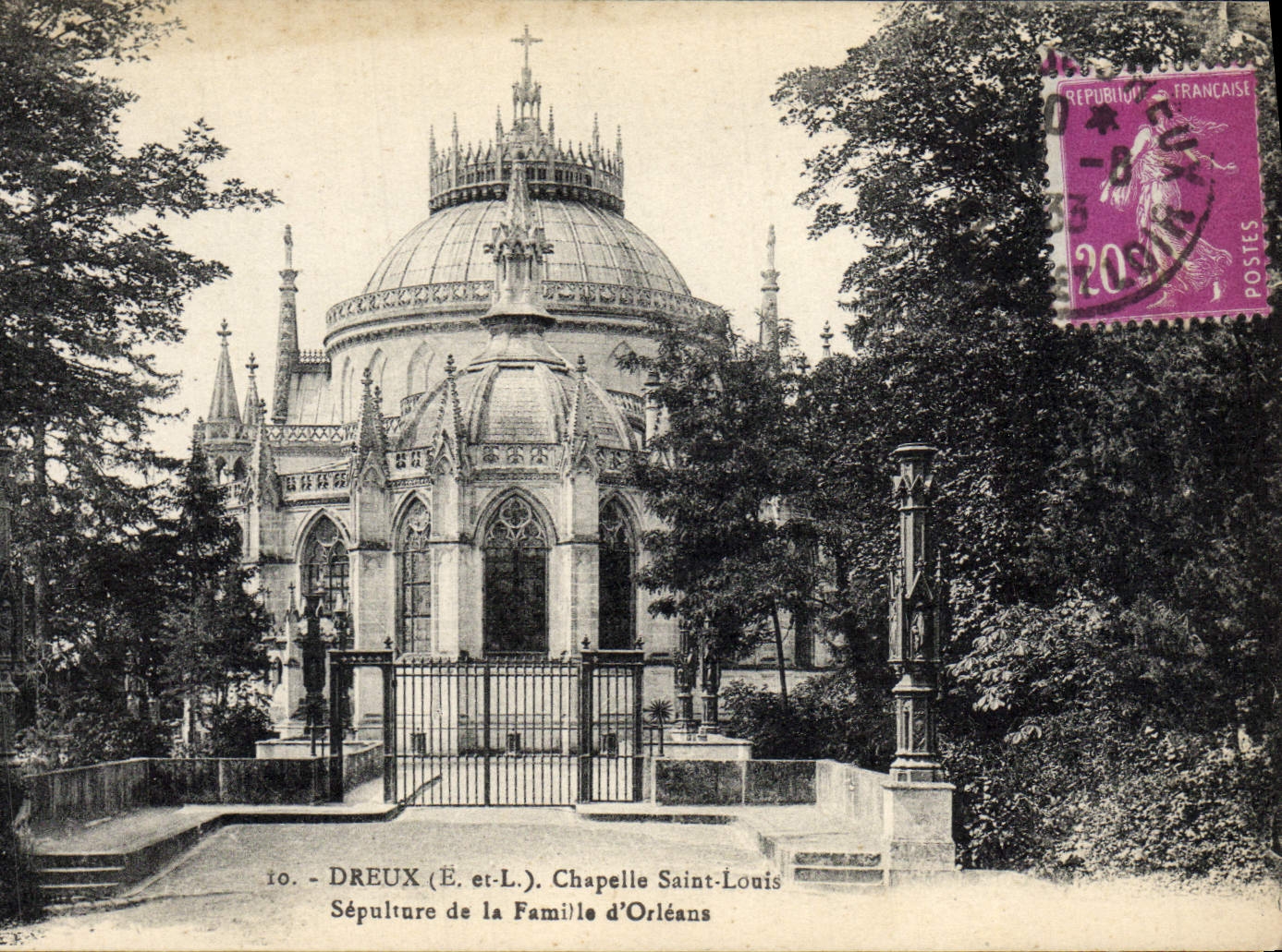 Chapelle Saint-Louis — Sépulture de la Famille d'Orléans — Éditeur Dreux (É. et L.)