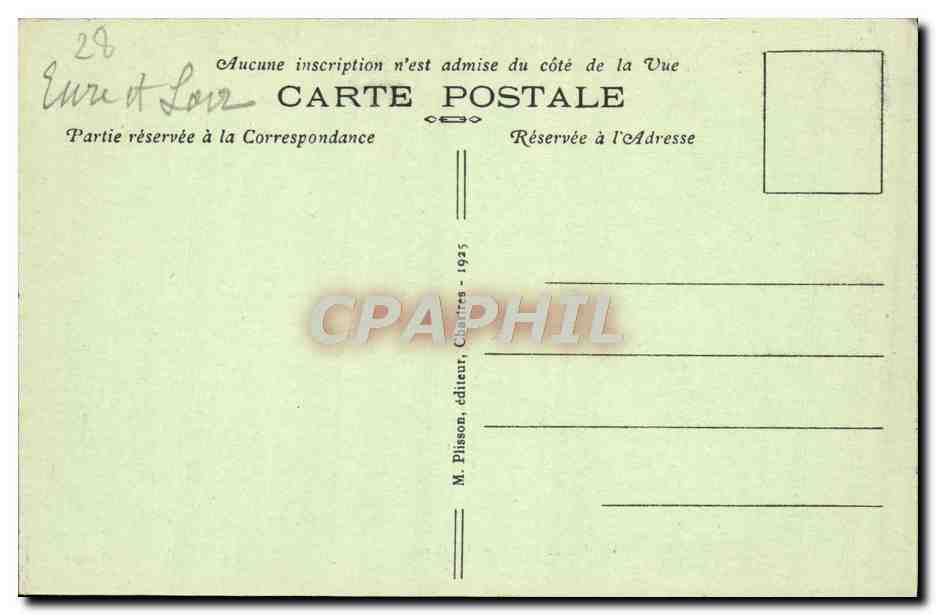 CPA Chartres La Cathedrale Portail Sud  — Verso