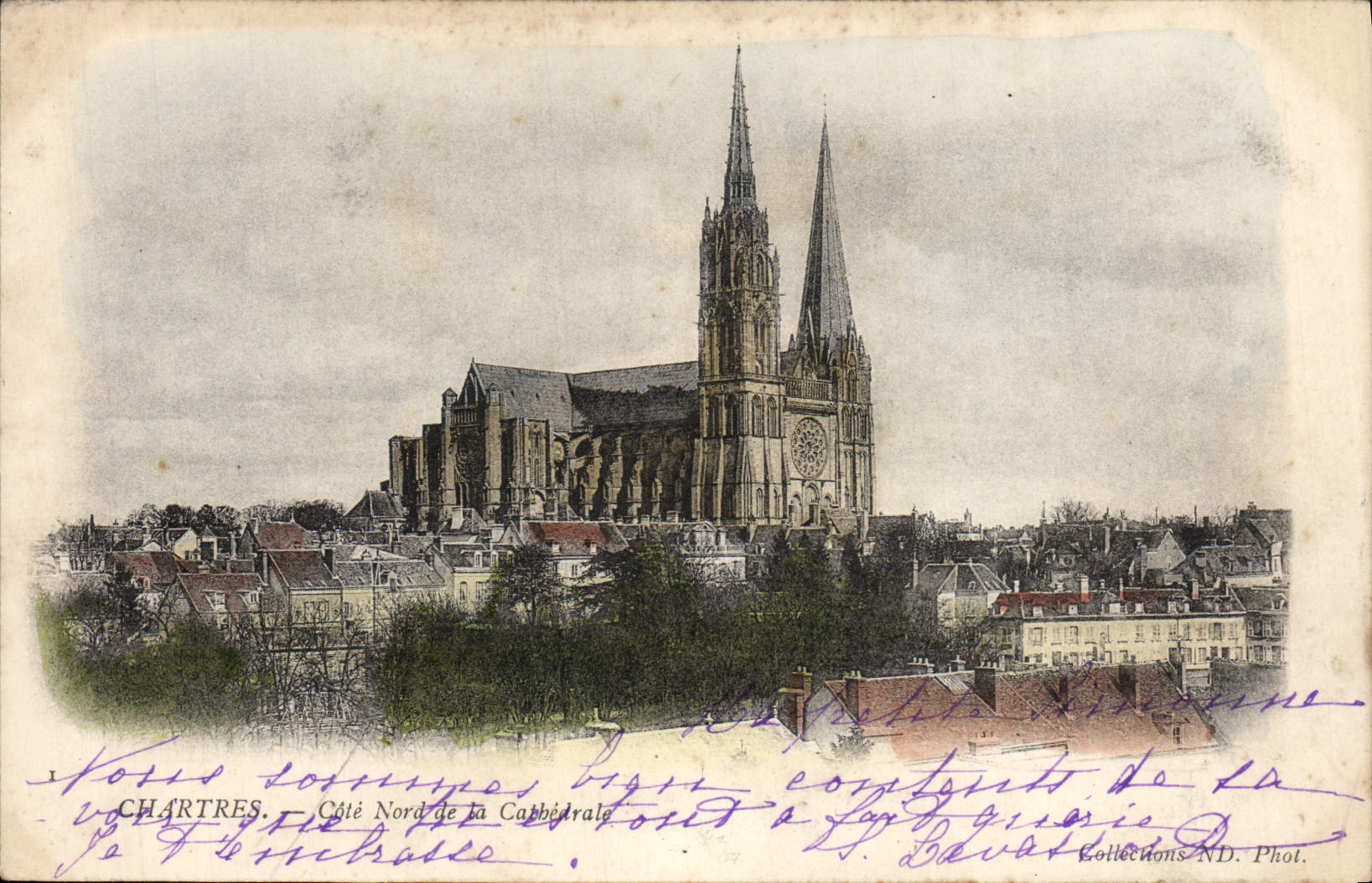 Chartres — Côté Nord de la Cathédrale — Collections ND. Phot.
