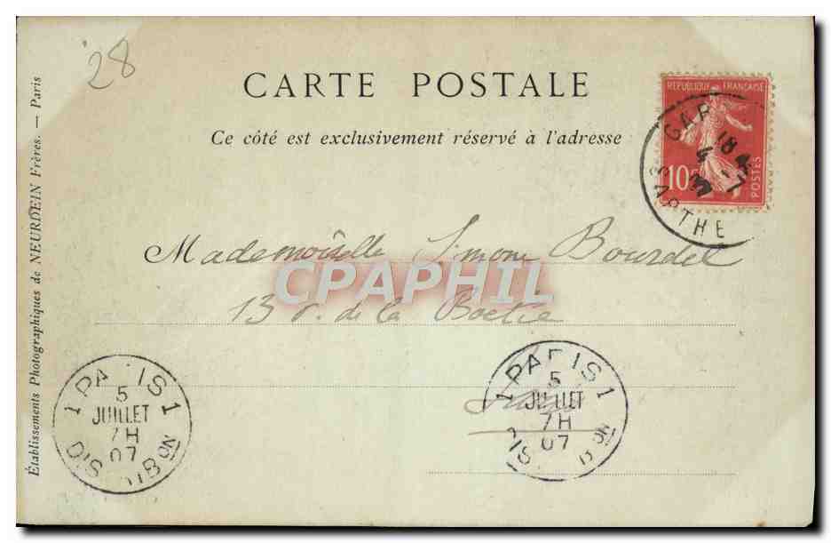 CPA Chartres Le Pont Neuf  — Verso