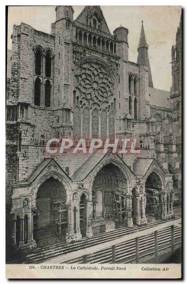 CPA Chartres La Cathedrale Portail Nord 