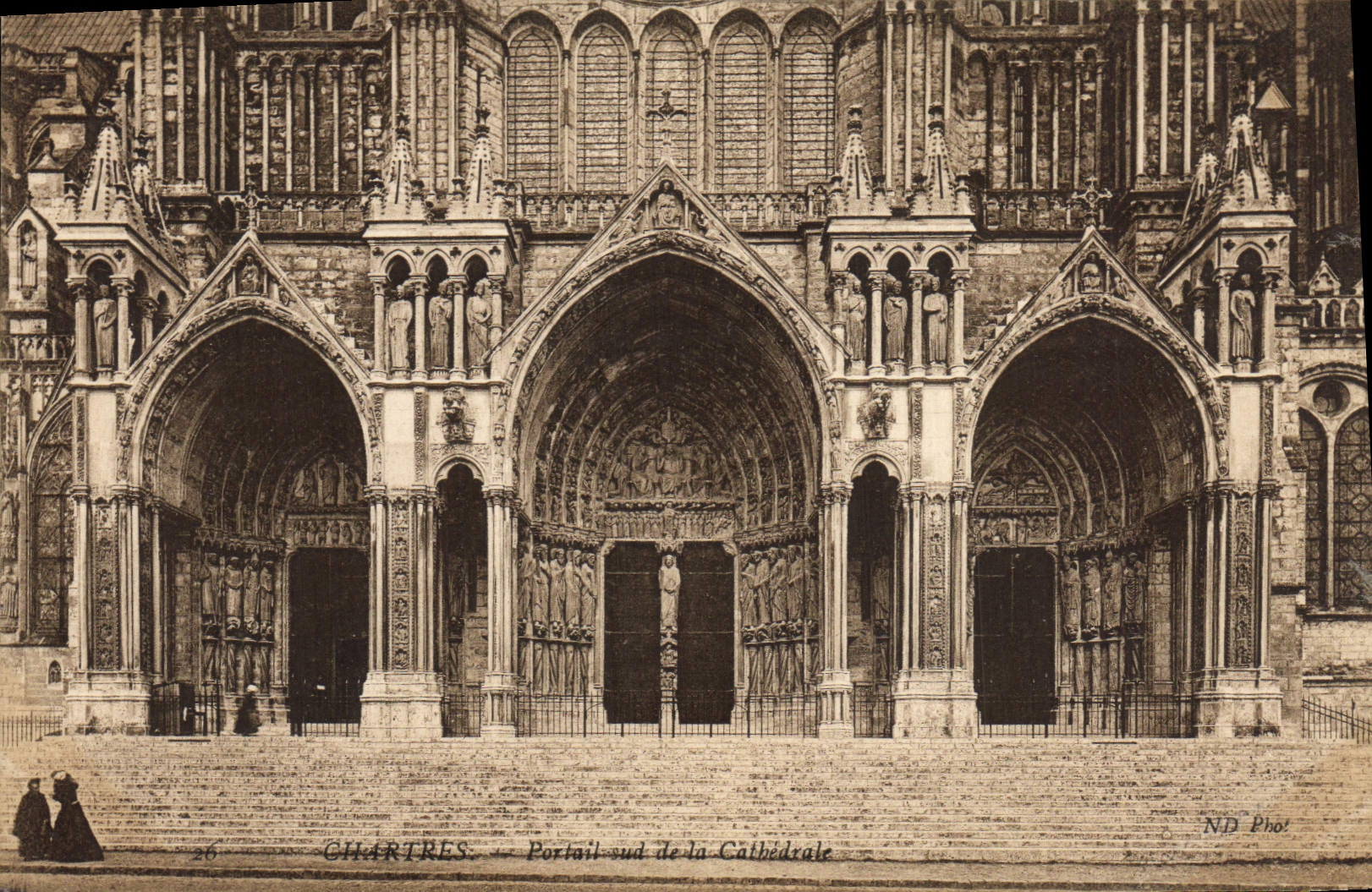 CPA Chartres Portail sud de la cathedrale