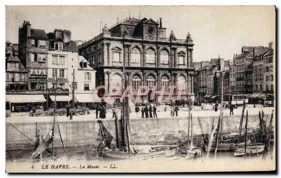CPA Le Havre Le Musee Bateaux Boulangerie Tramway