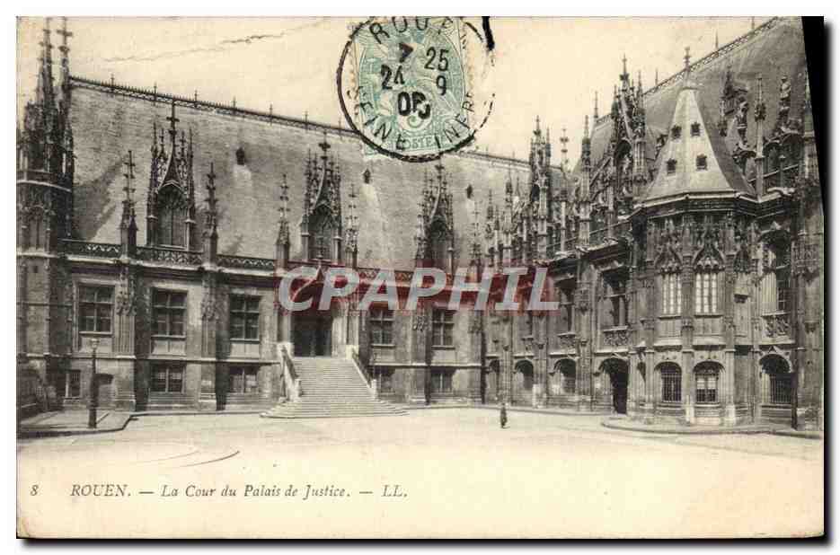 CPA Rouen La Cour du Palais de Justice 
