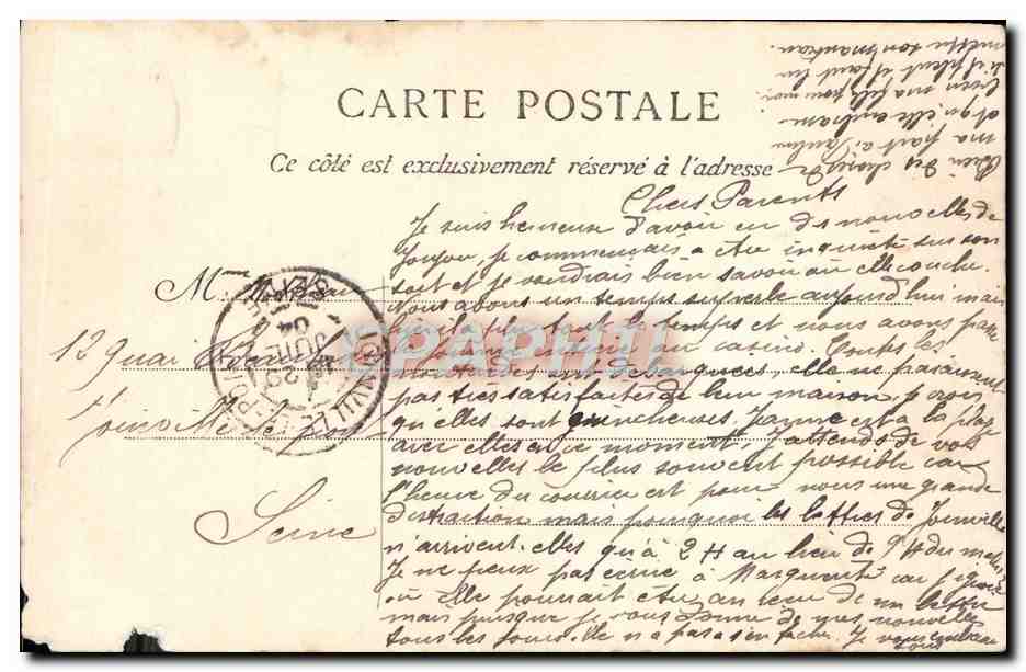 CPA Veules les Roses Moulin sur la veule  — Rückseite