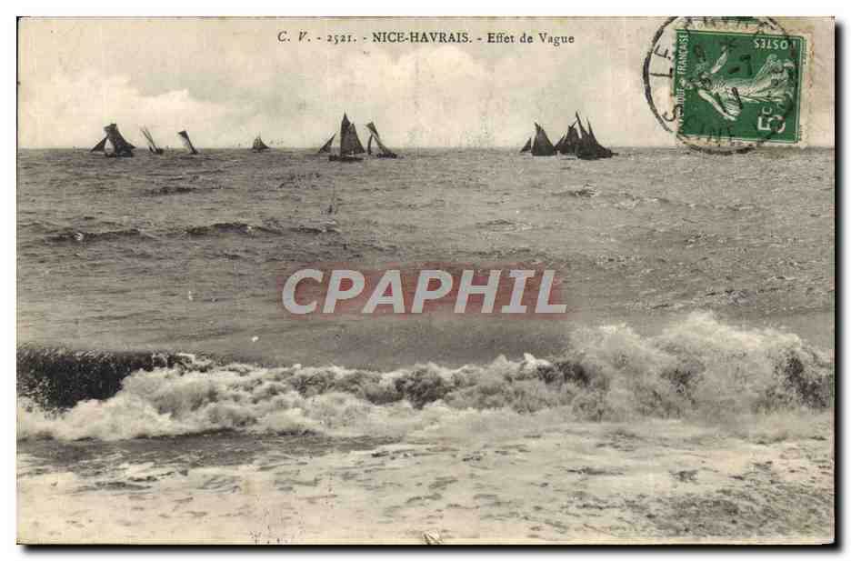CPA Nice Havrais Effet de Vague Bateaux