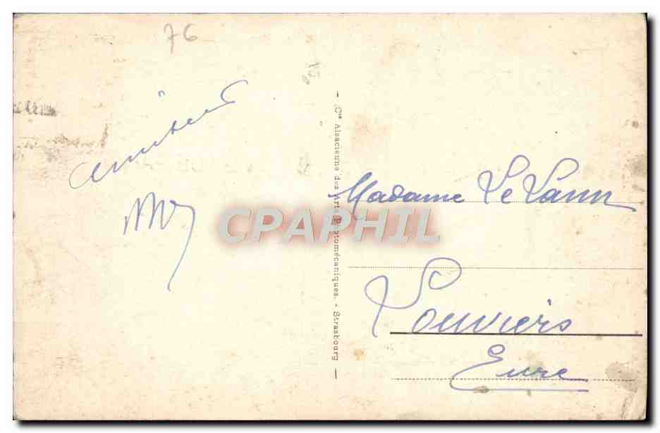 CPA Dieppe La Villa des algues et les Falaises  — Rückseite