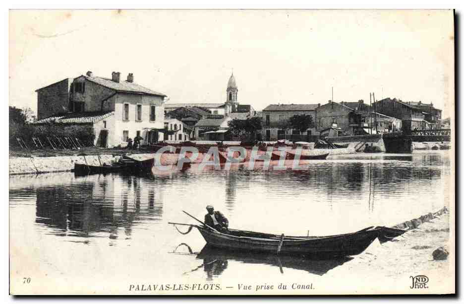 CPA Palavas les Flots Vue prise du Canal