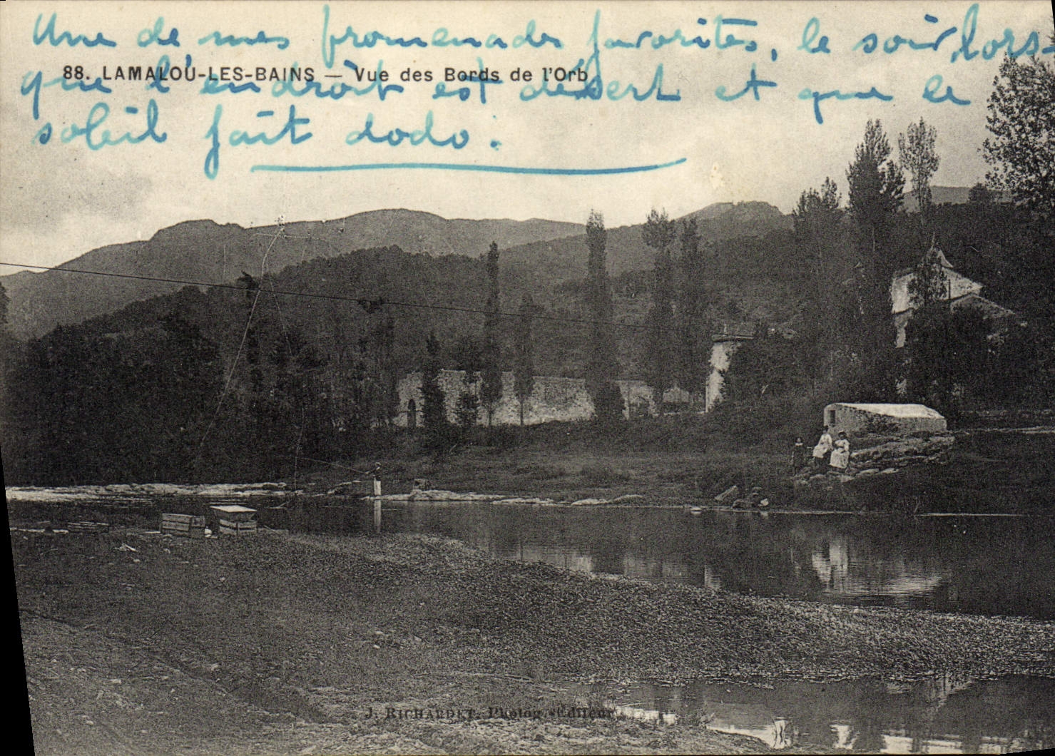 CPA Lamalou les Bains Vue des Bords de l'Orb