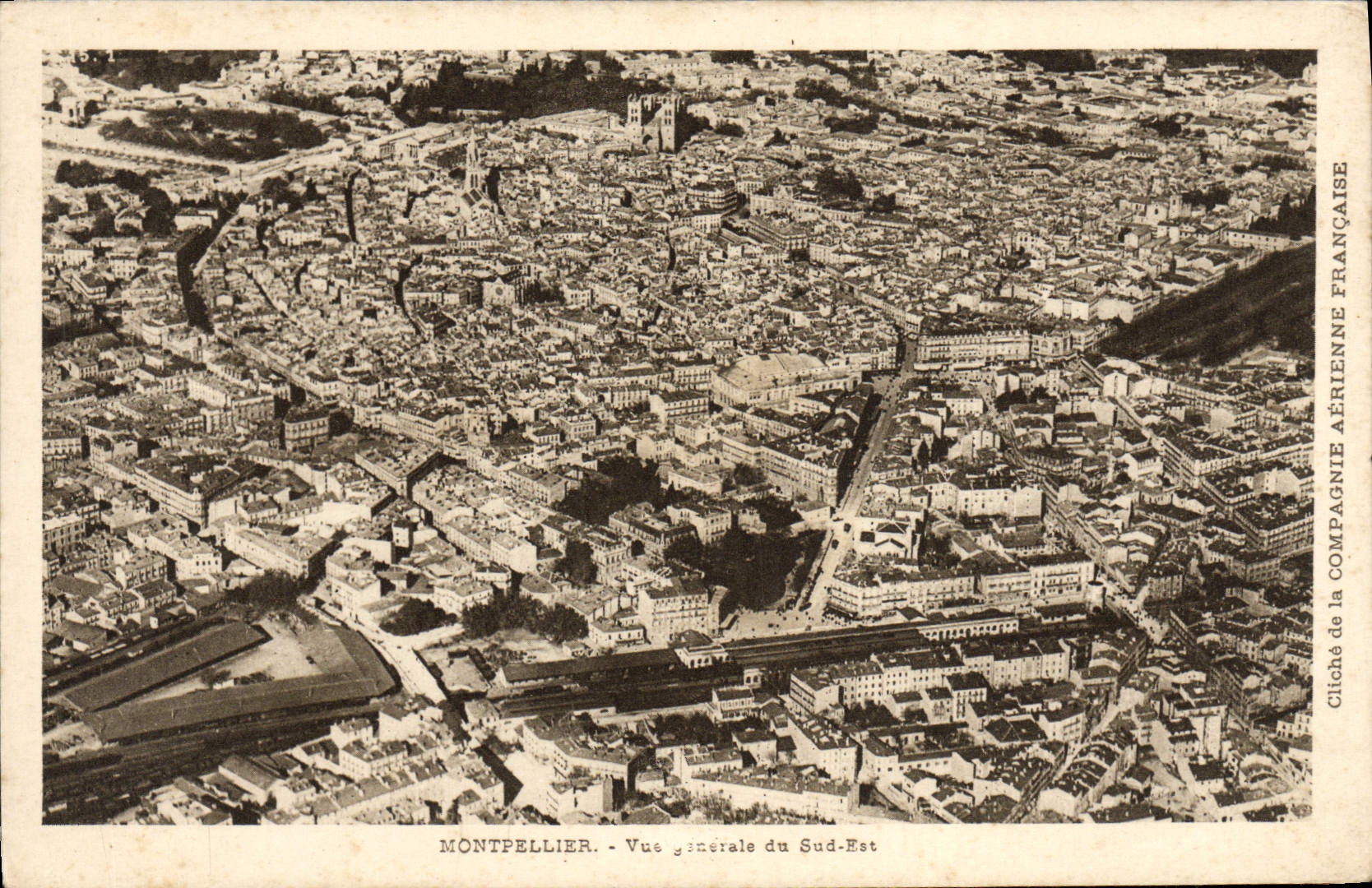 CPA Montpellier Vue gnerale du Sud Est 