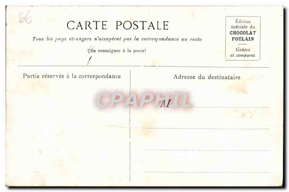 Pyrénées — Pont Napoléon à Saint-Sauveur — Édition spéciale du Chocolat Poulain — Rückseite