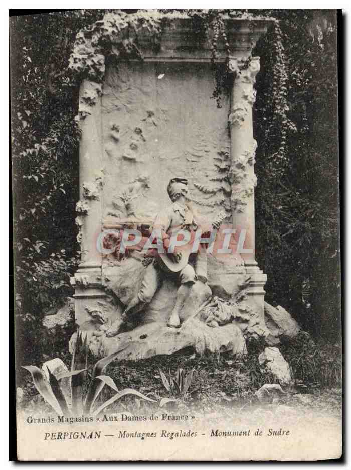 CPA Perpignan Montages Regalades Monument de Sudre 