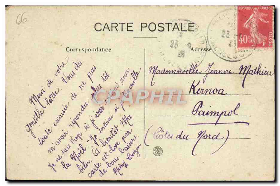 CPA Perpignan Montages Regalades Monument de Sudre  — Rückseite