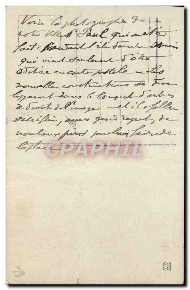 CPA Font Romeu Calt La Villa Saint Paul — Rückseite
