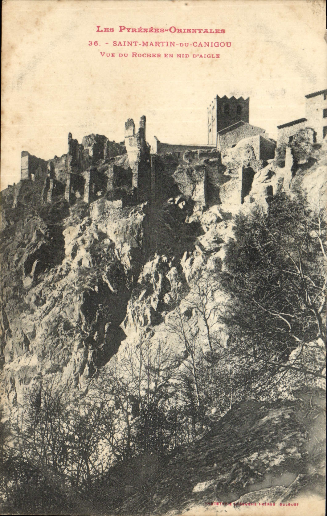 CPA Saint Martin Du Canigou Vue Du Rocher nid D'Aigle