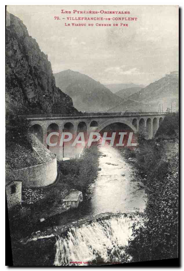 CPA Villefranche Du Conflent Le Viaduc Du Chenin De Fer