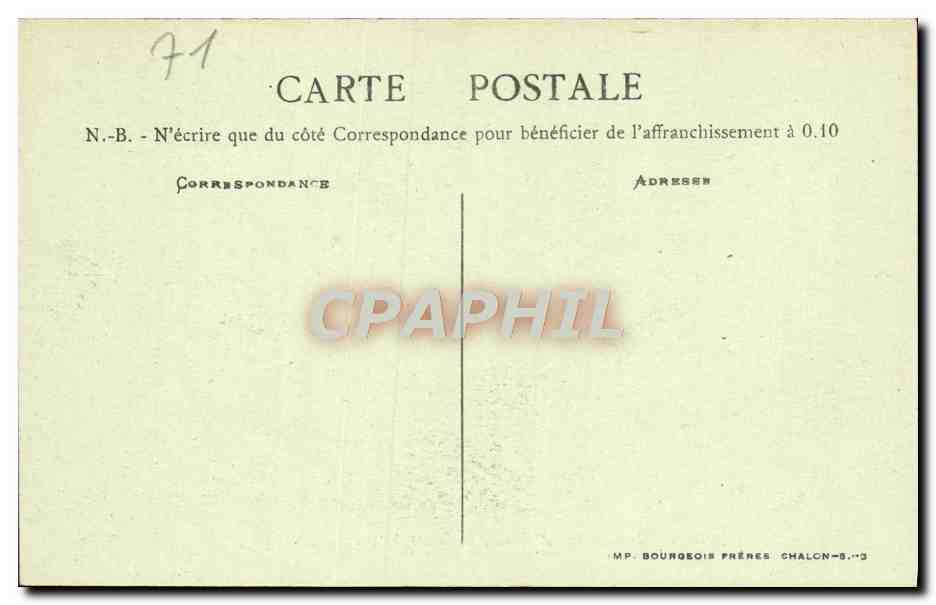 CPA Paray le Monial Chapelle de la Visitation Autel Chasse de Sainte Marguerite Marie Alacoque — Rückseite