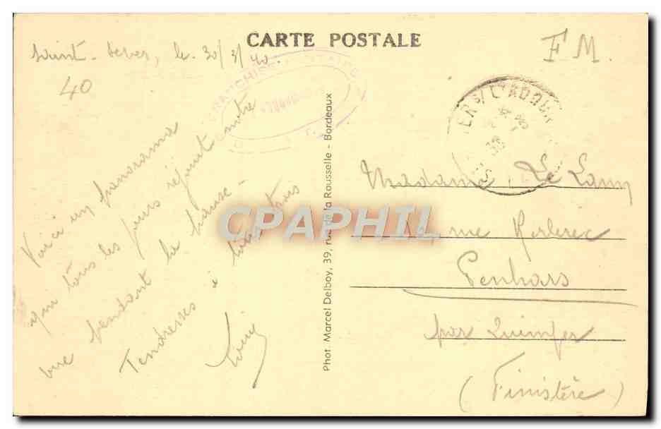 CPA Saint Sever Sur Adour Vallee de L'Adour vue prise de Morlanne — Rückseite