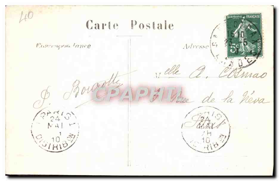 CPA St Vincent de Paul Maison de Ranquines ou naquit St Vincent de Paul — Rückseite