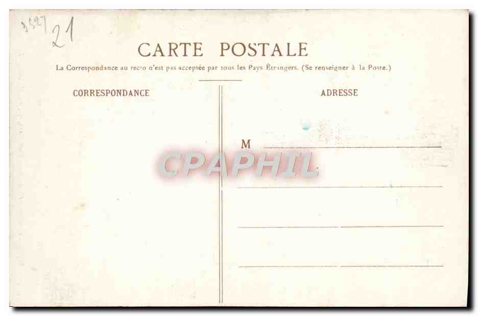 CPA Dijon Cariatides du Sculpteur Paul Gasq rue Millotet — Rückseite