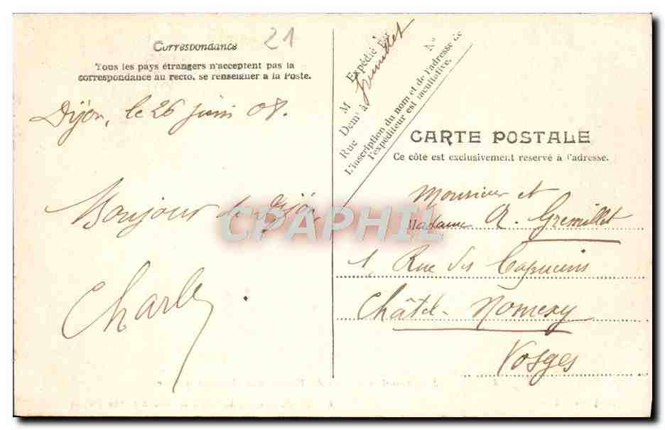 CPA Dijon Musee Les Moines du Tombeau de Jean Sans Peur — Rückseite
