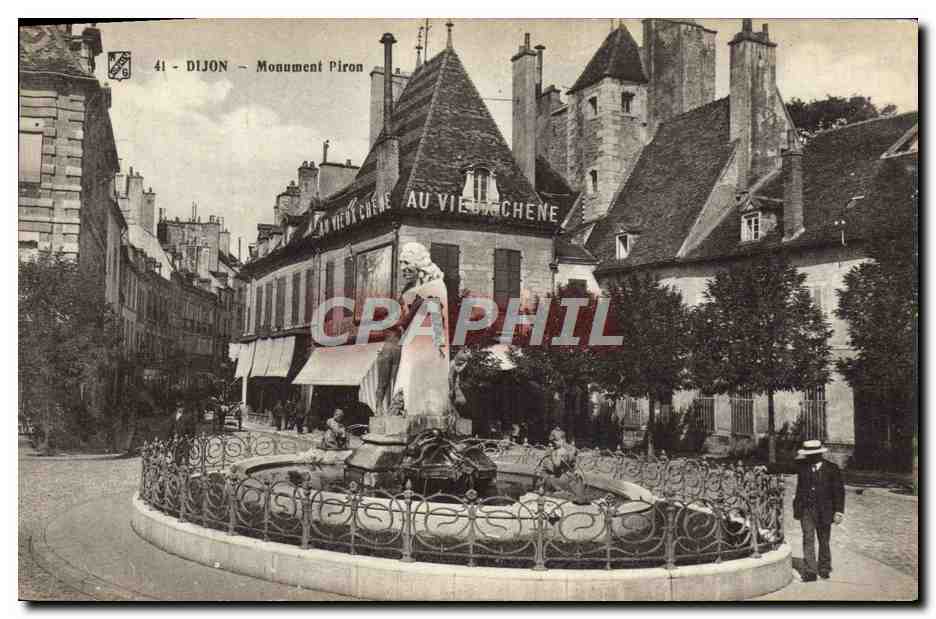 CPA Dijon Monumen tPiron Au Vieux Chene 