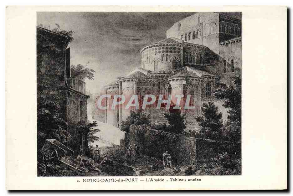 CPA Notre Dame du Port l'abside Tableau ancien 