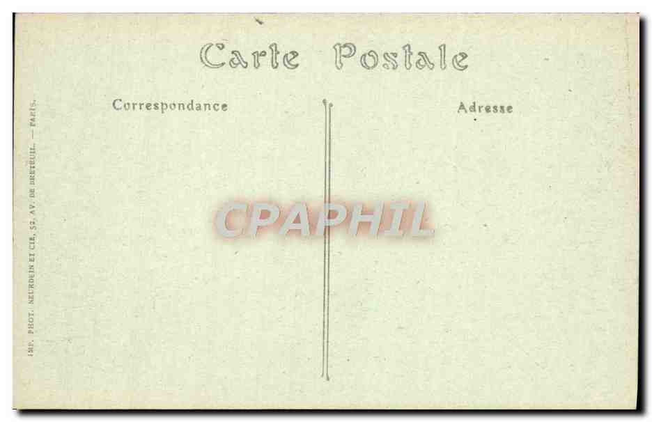 CPA Campagne Bombardement de Soissons Effet d'un obus rue du Pot d'Etain Militaria — Rückseite