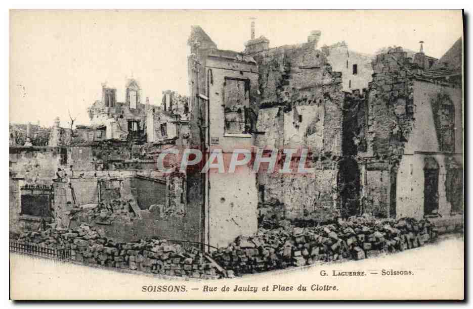 CPA Soissons Rue de Jaulzy et Plage du Cloitre Militaria 