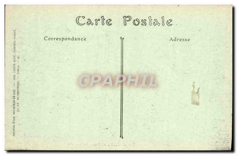 CPA Soissons Rue de Jaulzy et Plage du Cloitre Militaria  — Rückseite