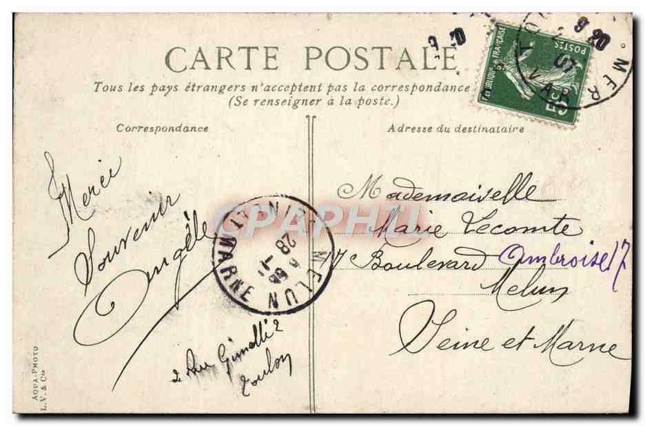 CPA Toulon Le quai de Cronstadt Bateau Coiffeur — Verso