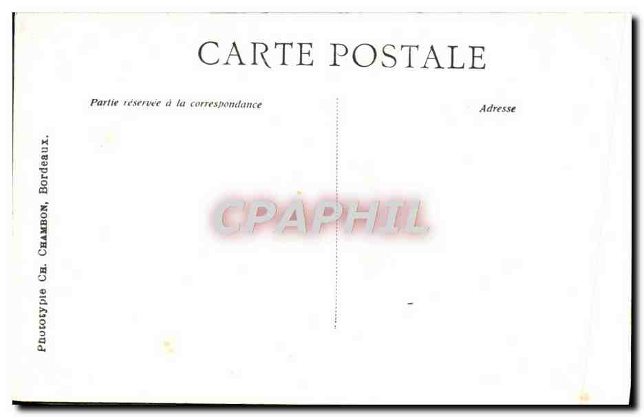 CPA Bordeaux Porte du Palais — Verso