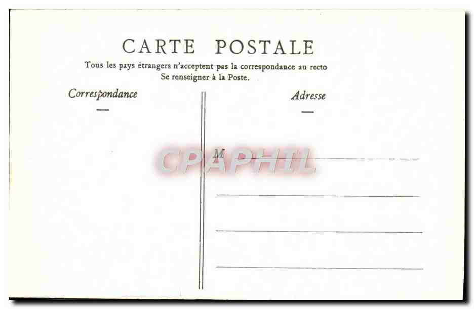 CPA Bordeaux Jardin Public Le pont — Verso