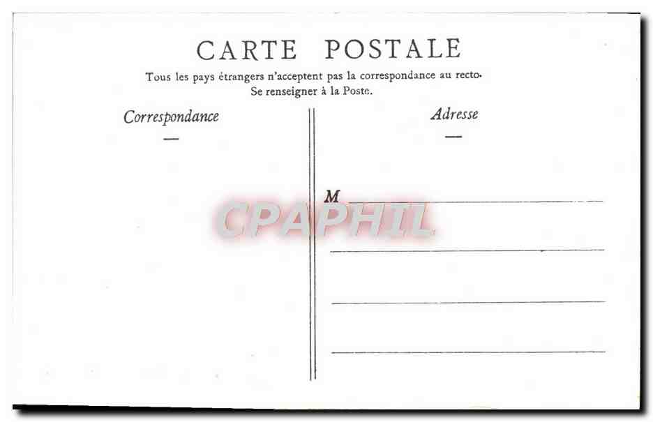 CPA Bordeaux La Cathedrale Attelage Ane Mule — Verso