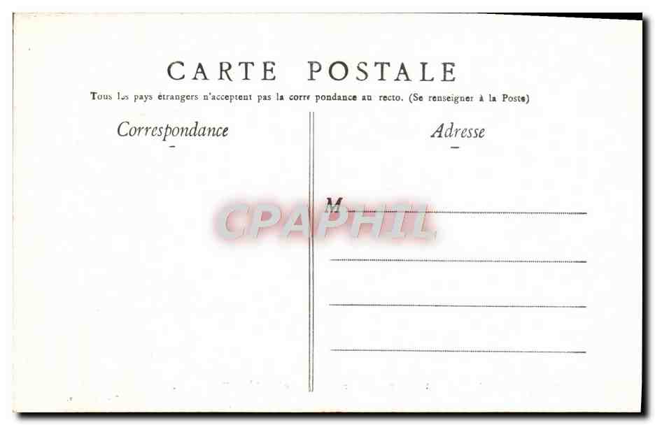 CPA Bordeaux Statue de Vercingetorix et allees Damour — Verso