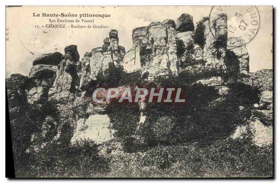 CPA Chariez Rochers de Gradion Environs de Vesoul