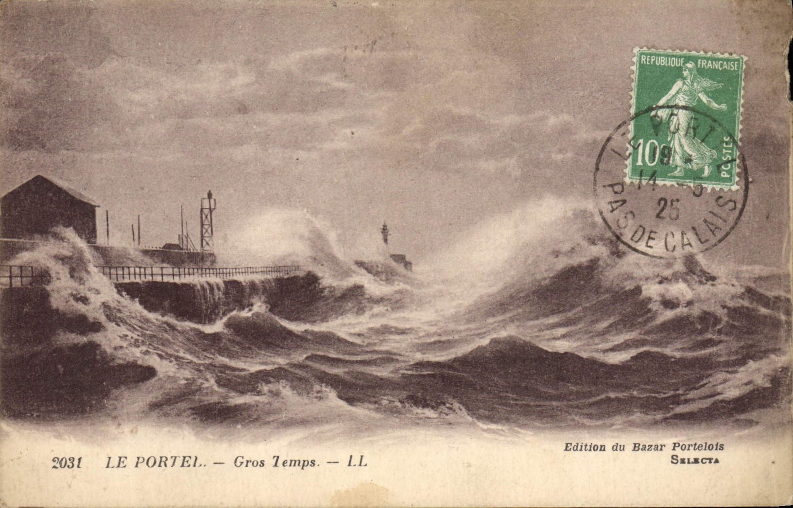 CPA Le Portel Gros Temps